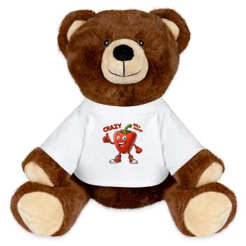 Crazy Veggies: Bell Pepper With Thumbs Up - MiniFeet® RecycelBär® Braun - Weiß - Vorne