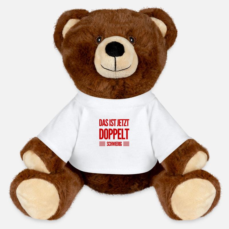 Difficulté double - Nounours RecycelBär® marron - blanc