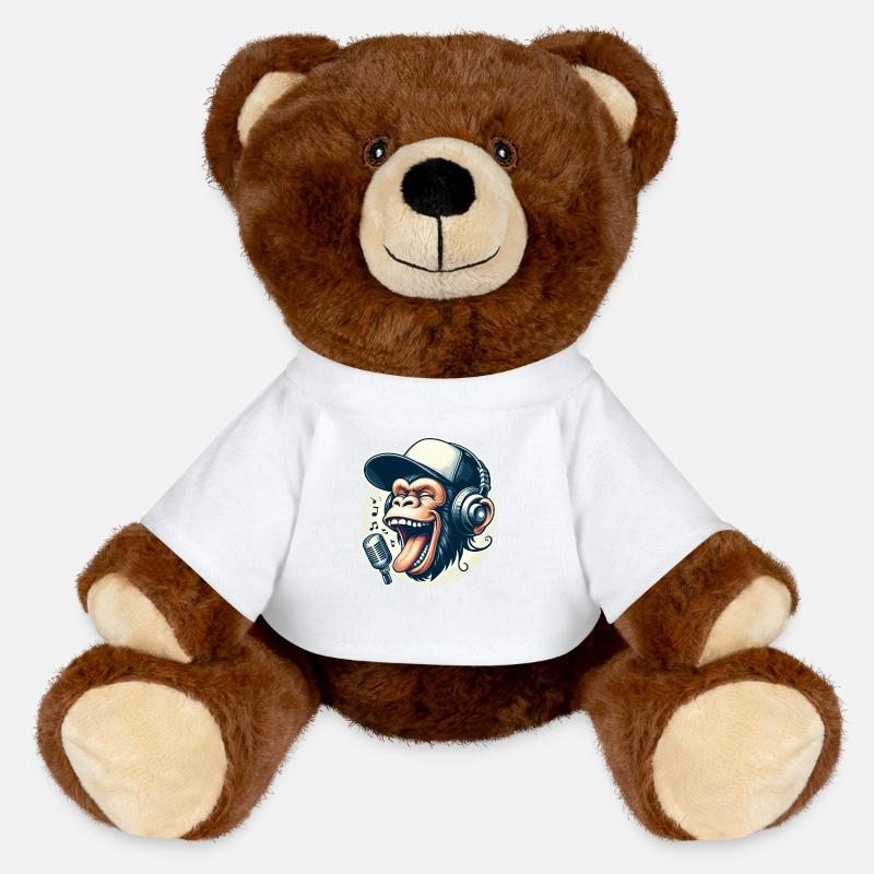 SING SING SING - MiniFeet® RecycelBär® Teddy Bear Brown - white