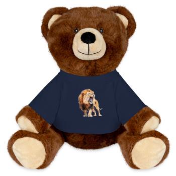 Brüllender Löwe - MiniFeet® RecycelBär® Braun - French Navy - Vorne