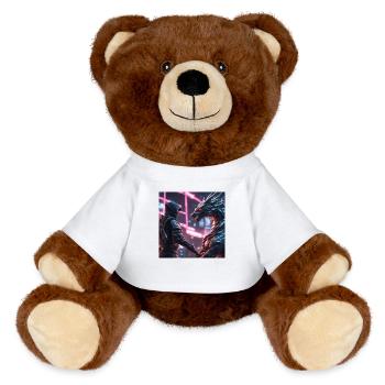 Ninja Dragon - MiniFeet® RecycelBär® Teddy Bear Brown - white - Front