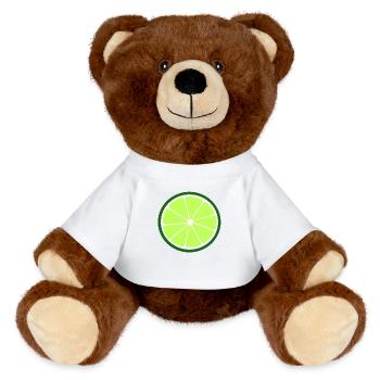 Limetten-Scheibe - MiniFeet® RecycelBär® Braun - Weiß - Vorne
