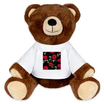 Le pouvoir des fleurs - Nounours RecycelBär® marron - blanc - Devant