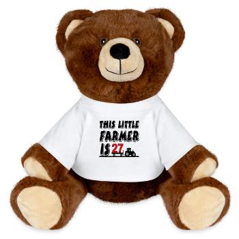 Farmer - MiniFeet® RecycelBär® Teddy Bear Brown - white - Front