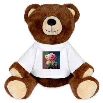 Magical sunset magic - MiniFeet® RecycelBär® Teddy Bear Brown - white - Front