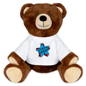 Super Papa - MiniFeet® RecycelBär® Braun - Weiß - Vorne