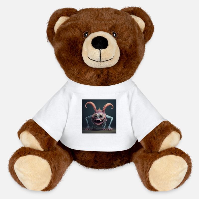 Cheerful Creature - MiniFeet® RecycelBär® Teddy Bear Brown - white