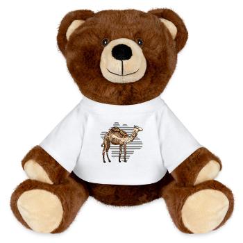 Chameau - Nounours RecycelBär® marron - blanc - Devant