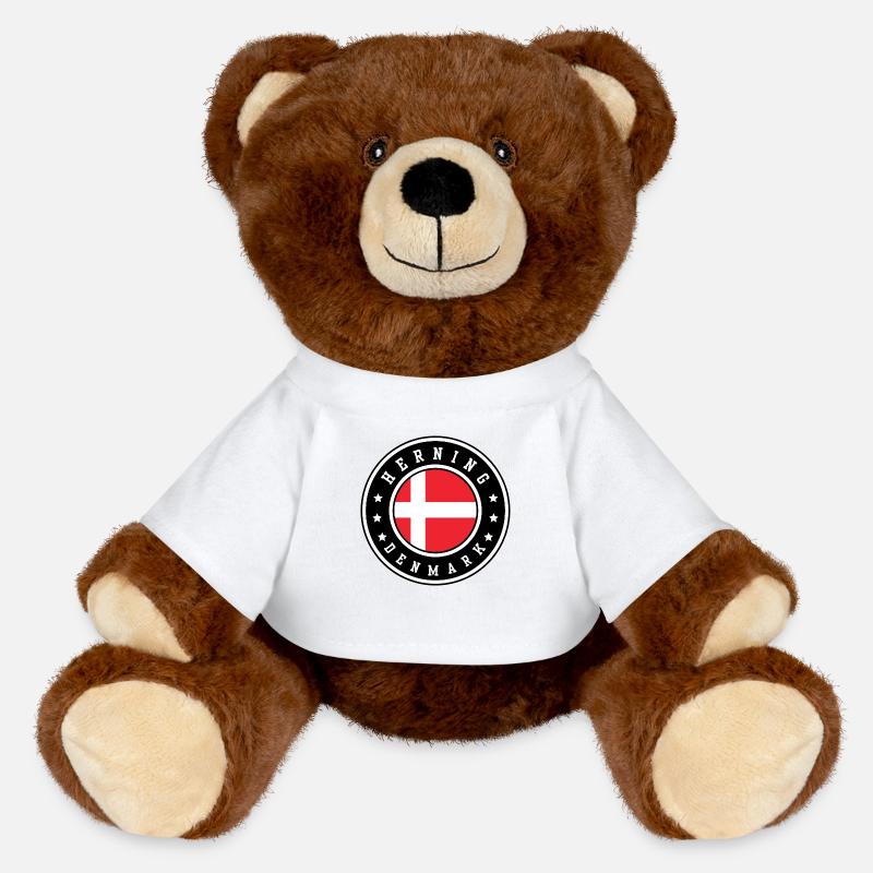 Herning, Dänemark - MiniFeet® RecycelBär® Braun - Weiß