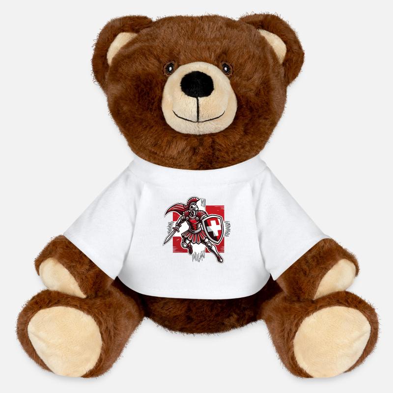 Gladiateur Suisse 6 - Nounours RecycelBär® marron - blanc