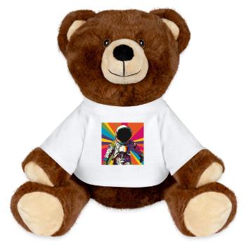 VIBE ASTRONAUT - MiniFeet® RecycelBär® Braun - Weiß - Vorne