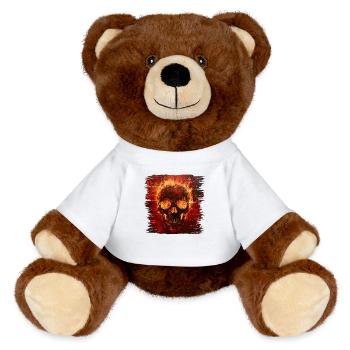 A custom painting is a rolling work of art - MiniFeet® RecycelBär® Teddy Bear Brown - white - Front