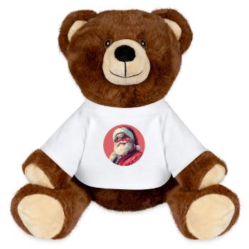 Noël cool : le Père Noël dans un nouveau look ! - Nounours RecycelBär® marron - blanc - Devant
