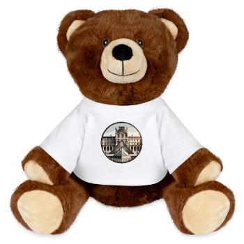 Louvre-Museum Paris - MiniFeet® RecycelBär® Braun - Weiß - Vorne