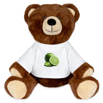 Limette - MiniFeet® RecycelBär® Braun - Weiß - Vorne