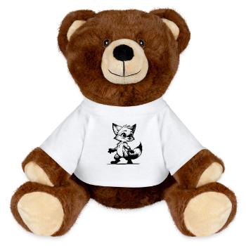 Clever Fox Sly Fox Croquis de dessin - Nounours RecycelBär® marron - blanc - Devant