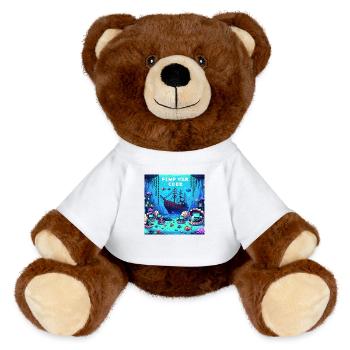 PimpYourCode sous-marin - Nounours RecycelBär® marron - blanc - Devant