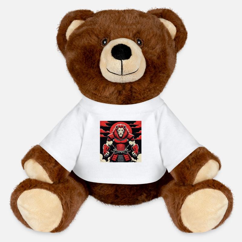 Samurai-Löwen-Krieger - MiniFeet® RecycelBär® Braun - Weiß