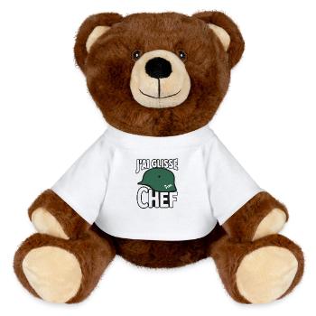 j’ai Glissé chef - Nounours RecycelBär® marron - blanc - Devant