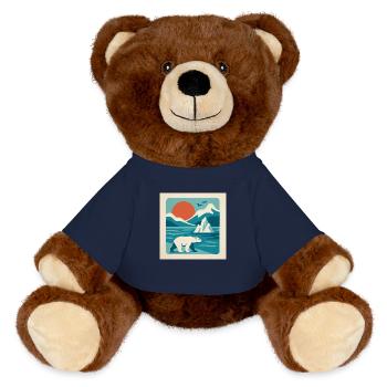 Polar Solitude – Arctic Retro Vibes - MiniFeet® RecycelBär® Braun - French Navy - Vorne