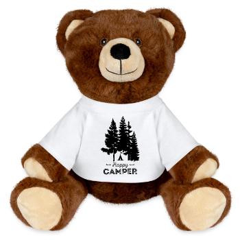 nature heureuse Campeur camping de vacances - Nounours RecycelBär® marron - blanc - Devant