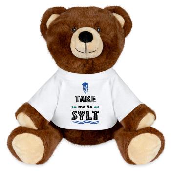 Sylt - MiniFeet® RecycelBär® Braun - Weiß - Vorne