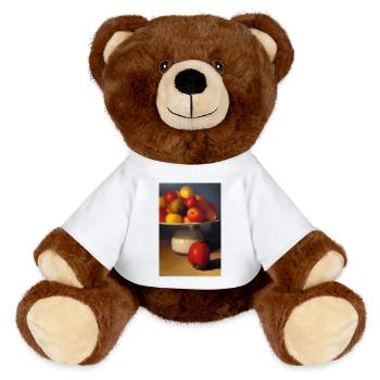 Fruit - MiniFeet® RecycelBär® Teddy Bear Brown - white - Front