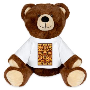Motif vintage - Nounours RecycelBär® marron - blanc - Devant