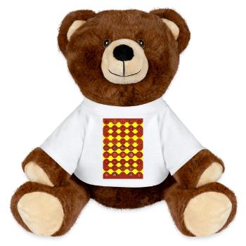 Motif vintage - Nounours RecycelBär® marron - blanc - Devant