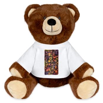 Hygge automne amour automne temps hyggelig cozzy orignal - Nounours RecycelBär® marron - blanc - Devant