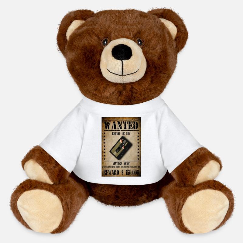 WANTED CASSETTE AUDIO - Nounours RecycelBär® marron - blanc
