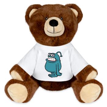 Mampfredo - MiniFeet® RecycelBär® Teddy Bear Brown - white - Front
