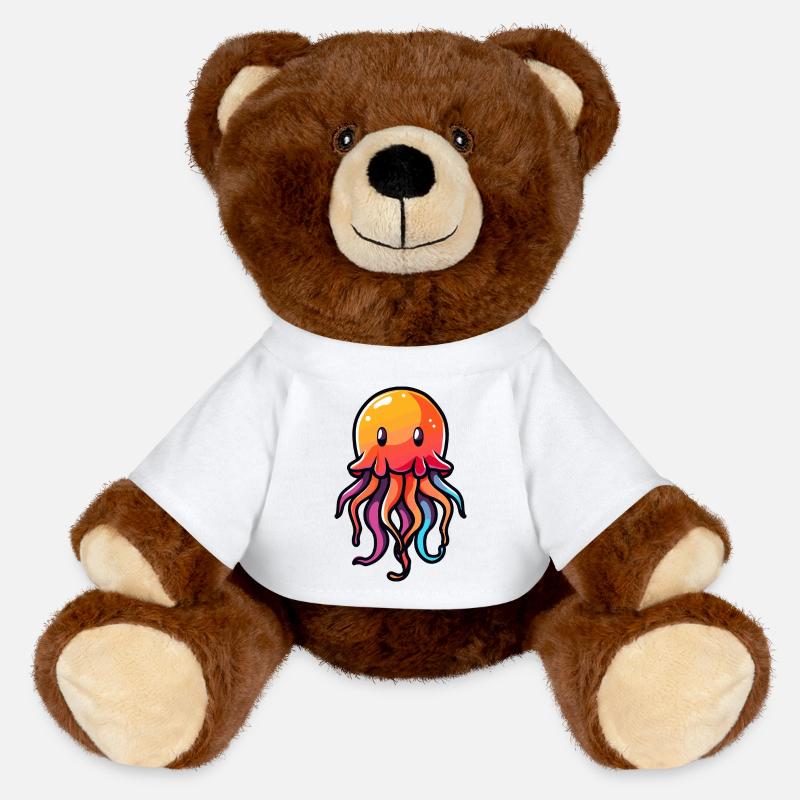 Jellyfish Comic - MiniFeet® RecycelBär® Teddy Bear Brown - white