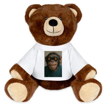 Bitcoin rencontre Monkey Joe - Nounours RecycelBär® marron - blanc - Devant