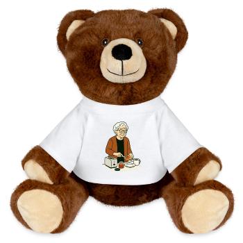 Grandma Karin - MiniFeet® RecycelBär® Teddy Bear Brown - white - Front