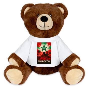 Marokko – Wüste & Magie des Orients - MiniFeet® RecycelBär® Braun - Weiß - Vorne