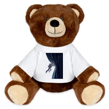 Behind the Universe – The Cosmic Curtain - MiniFeet® RecycelBär® Braun - Weiß - Vorne