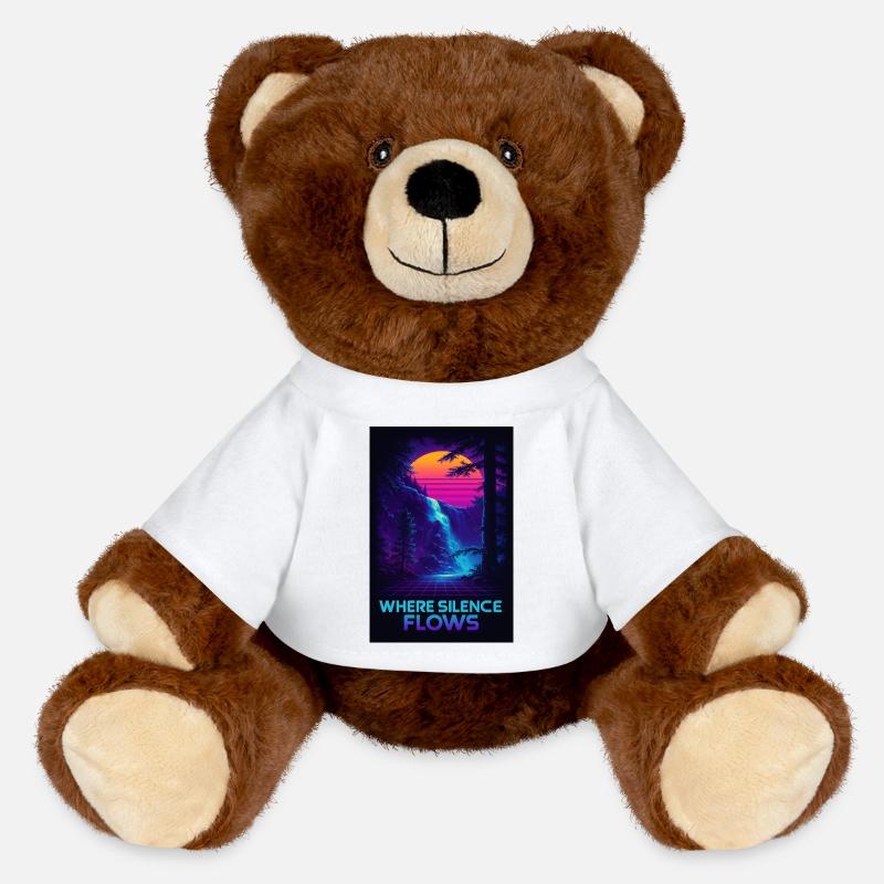 Là où coule le silence Gorge de néon - Nounours RecycelBär® marron - blanc