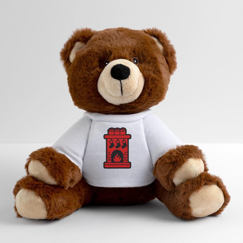 Cheminée de Noël Cheminée de Noël Nounours RecycelBär® marron