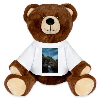 Orion-Sternbild über einem erstaunlichen Fluss - MiniFeet® RecycelBär® Braun - Weiß - Vorne