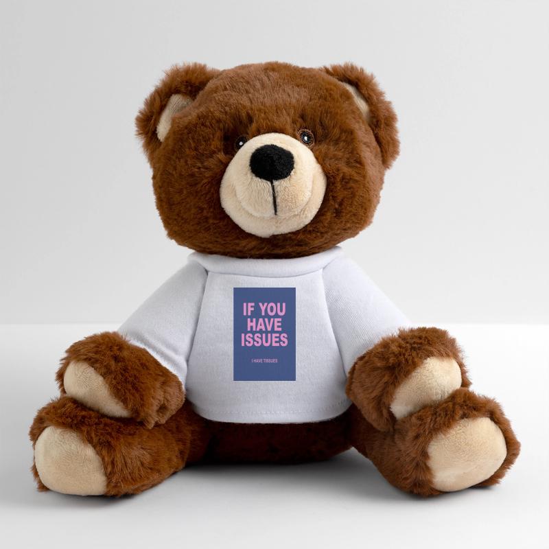 If You Have Issues I Have Tissues MiniFeet® RecycelBär® Teddy Bear Brown