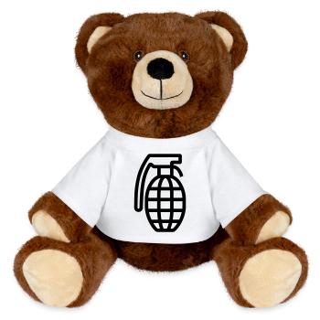 Grenada - MiniFeet® RecycelBär® Braun - Weiß - Vorne
