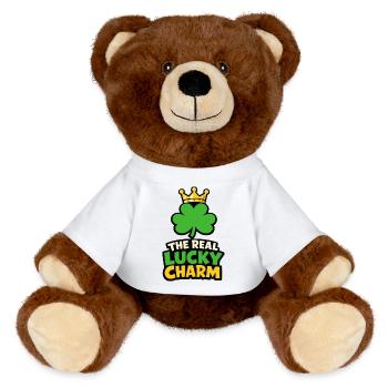 Le vrai porte-bonheur - Nounours RecycelBär® marron - blanc - Devant