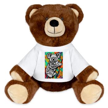 Koala - MiniFeet® RecycelBär® Braun - Weiß - Vorne