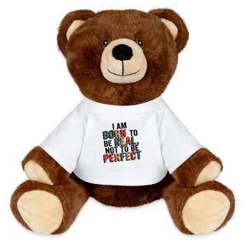 je suis vrai pas parfait - humour - Nounours RecycelBär® marron - blanc - Devant