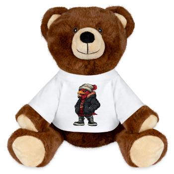 Turquie Mode Hiver - Nounours RecycelBär® marron - blanc - Devant