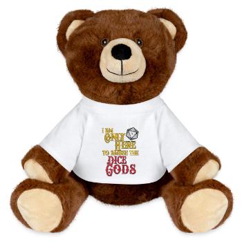 Dice Gods Amuse Me - MiniFeet® RecycelBär® Teddy Bear Brown - white - Front