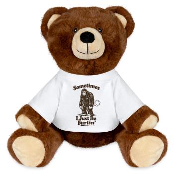 Parfois, je pète simplement. Hommes qui pètent gros - Nounours RecycelBär® marron - blanc - Devant