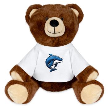 Baleine Bande Dessinée - Nounours RecycelBär® marron - blanc - Devant