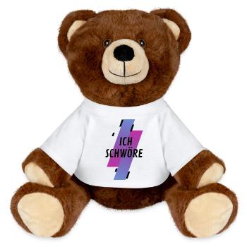 En disant, je le jure. Un langage cool pour les jeunes - Nounours RecycelBär® marron - blanc - Devant